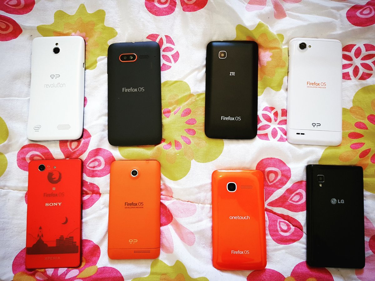 Some of my Firefox OS devices